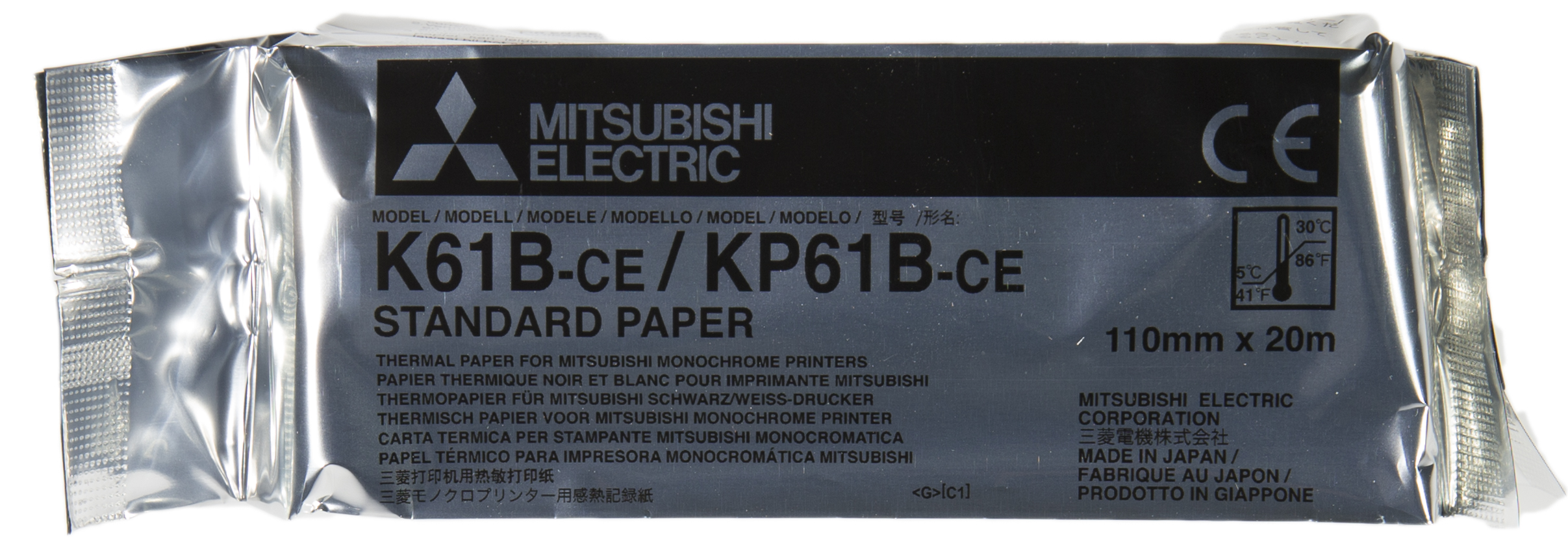 Videoprinterpapier/Mitsubishi K 61 B GRU836004