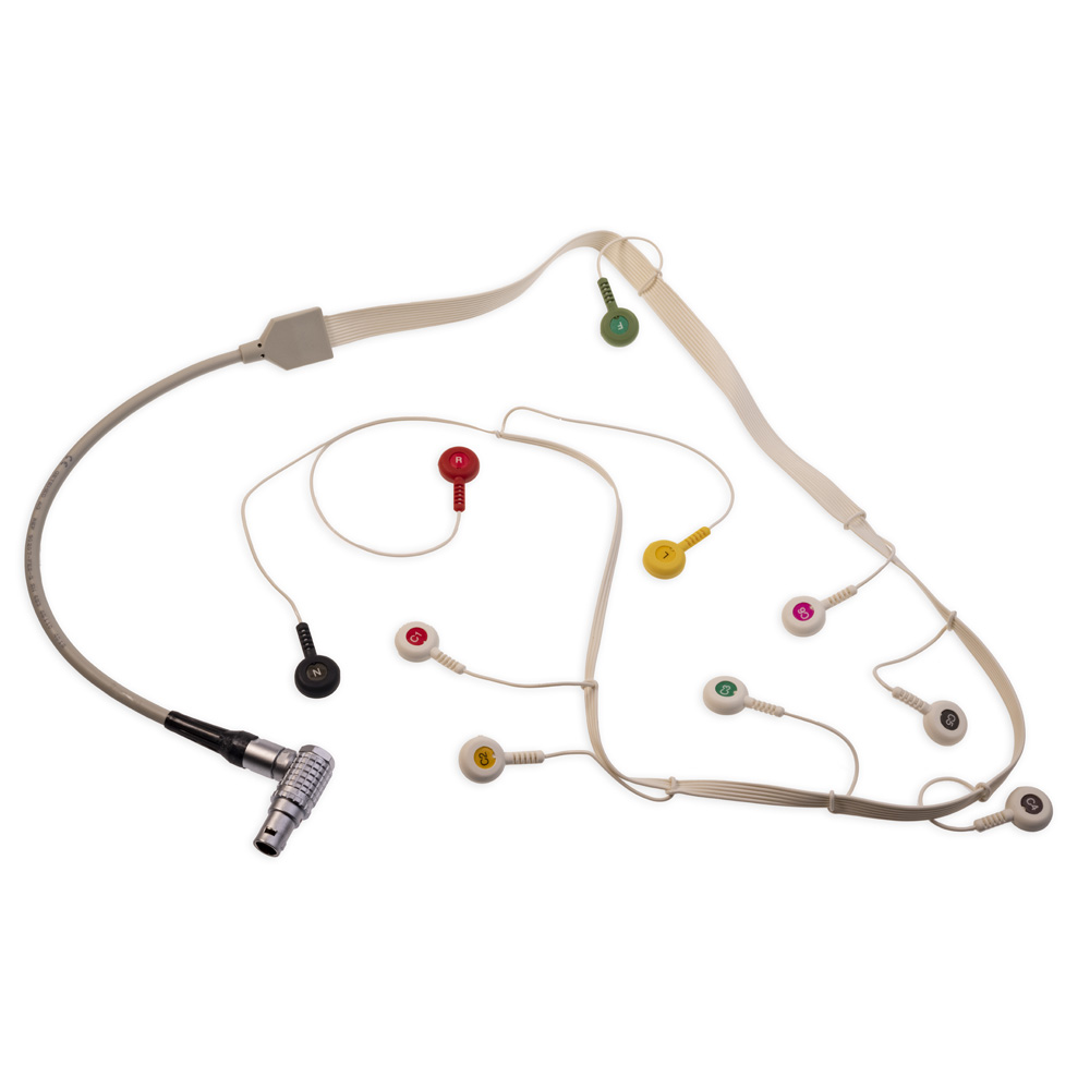 12-Kanal HOLTER EKG Kabel, flach, IEC, 105 CM für SEER 1000