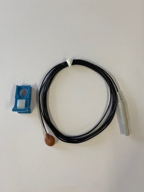EEG Nihon Kohden Ohr-Elektroden-Set beinhaltet 1 x Ohr-Elektrodenclip (blau)  Kabellänge: 1,5 m, ber