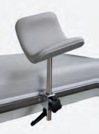 Bild64 Armauflage gebogen, grau, mit Halterung | Ergoselect 1200